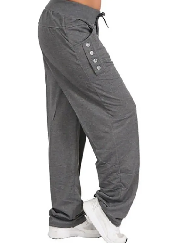 Women's Sweatpants Joggers Solid Black Dark Navy Light Grey Sporty Casual Lounge Daily Vacation Weekend Micro-elastic Full Length Solid Color L  4XL