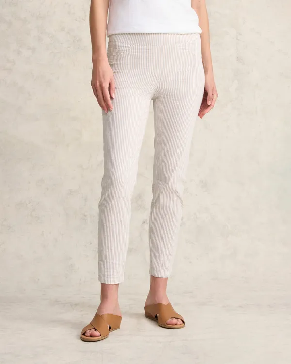 Elasticated Waistband Ankle Length Stretch Pants