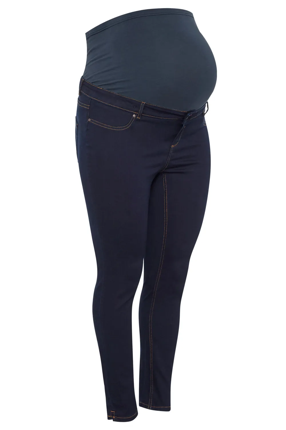BUMP IT UP MATERNITY Curve Indigo Blue Stretch Skinny Jeans With Comfort Panel