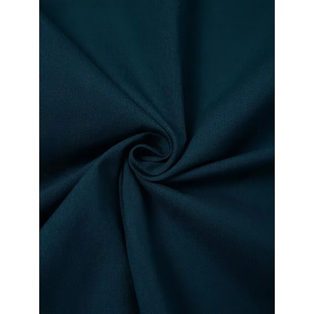 Women's Casual Dress Cotton Dress Swing Dress Midi Dress Cotton Basic Casual Outdoor Daily Crew Neck Pocket Smocked Half Sleeve Summer Spring Fall 2023 Loose Fit Light Blue Black White Pure Color S M