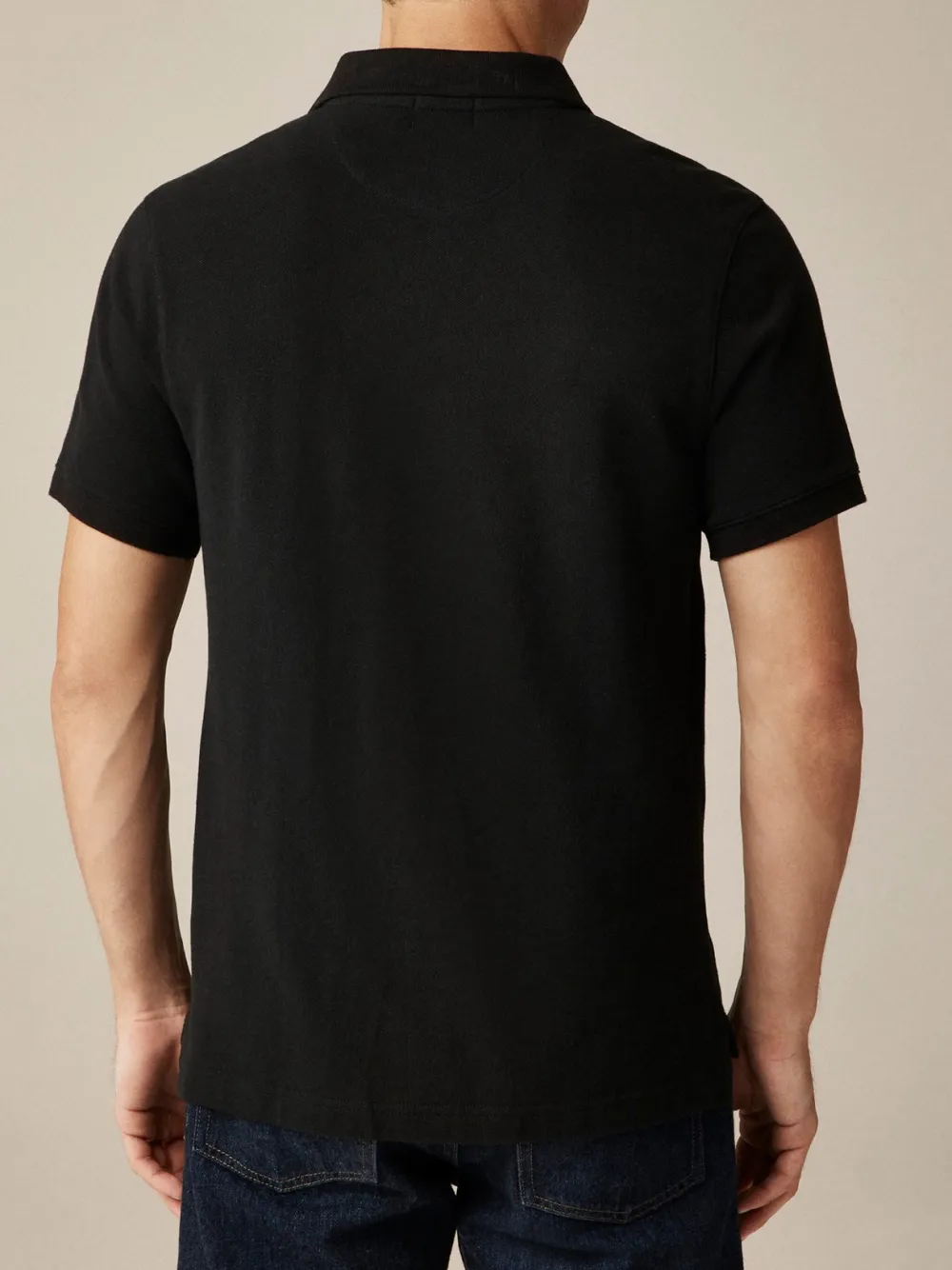 Black Short Sleeve Comfort Polo Shirt