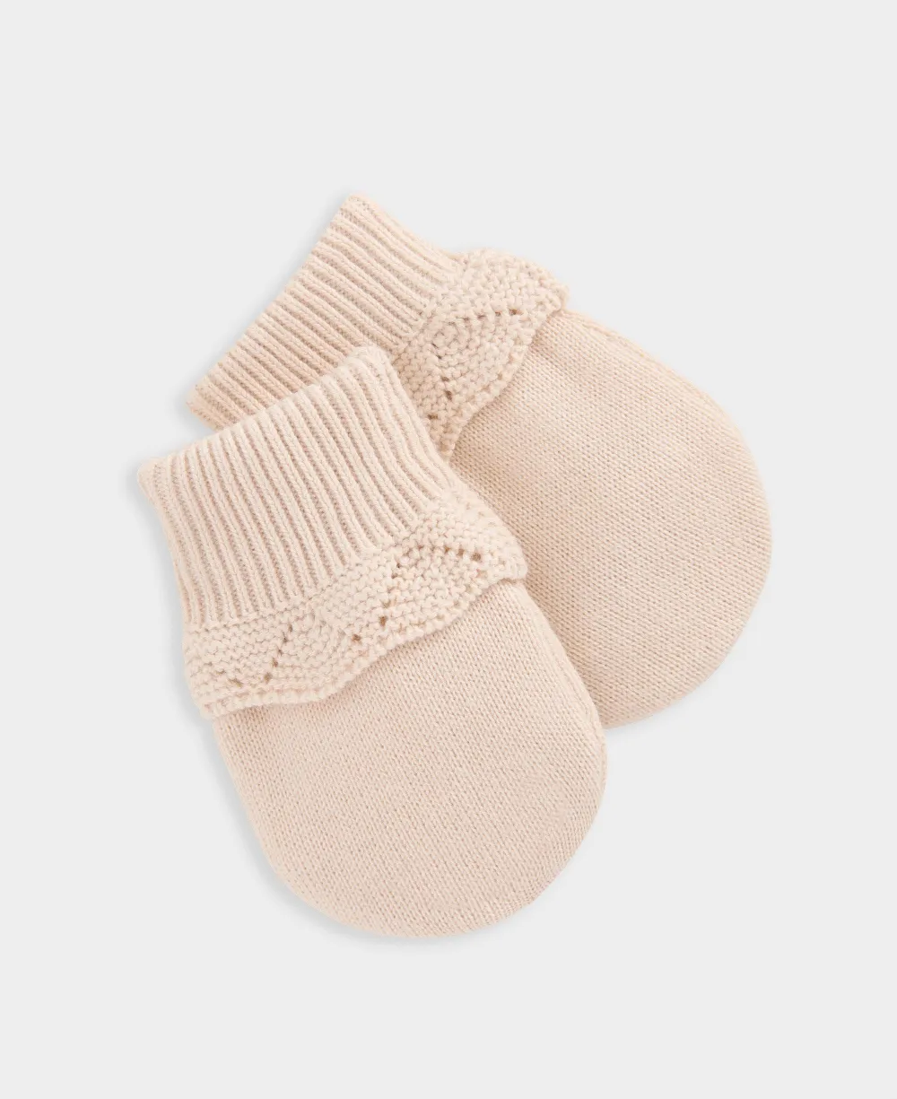 Knitted Hat & Mitts - Pink