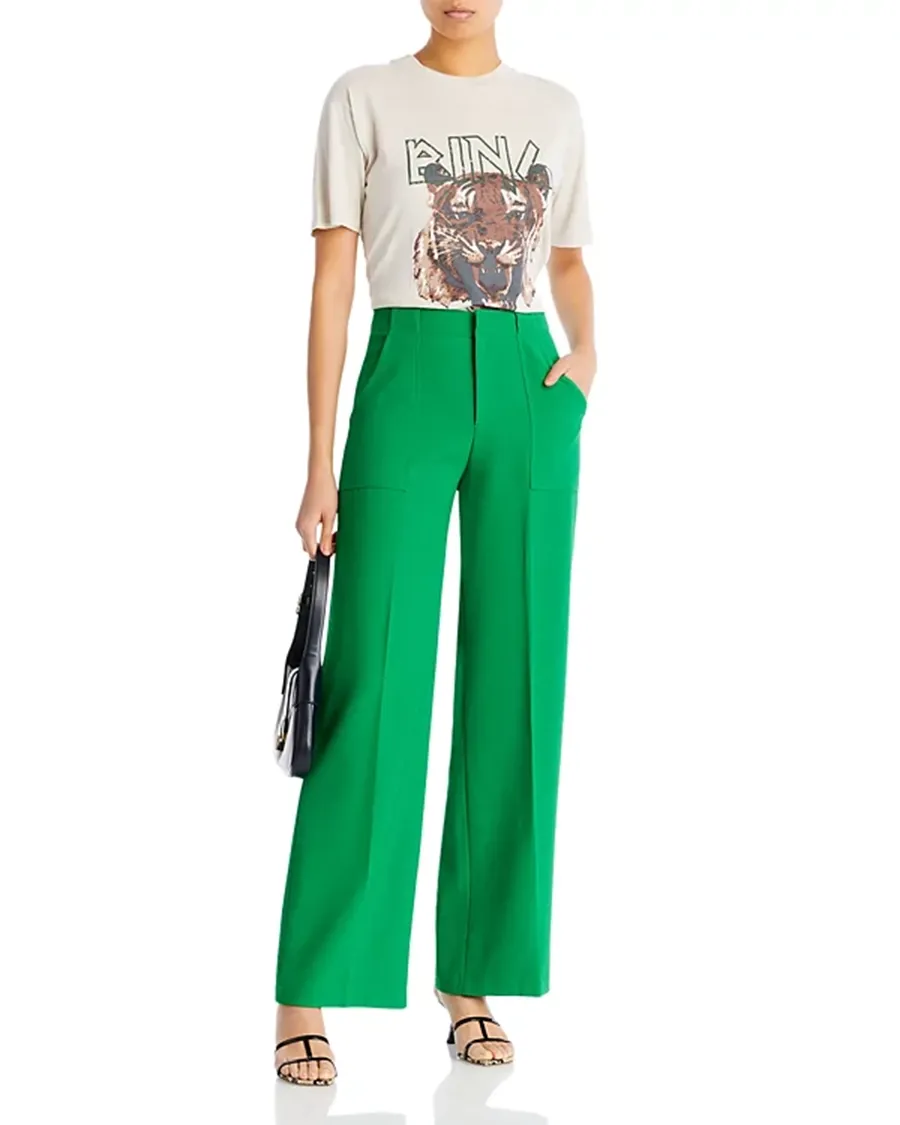 Belt Loops Wide Leg Pants