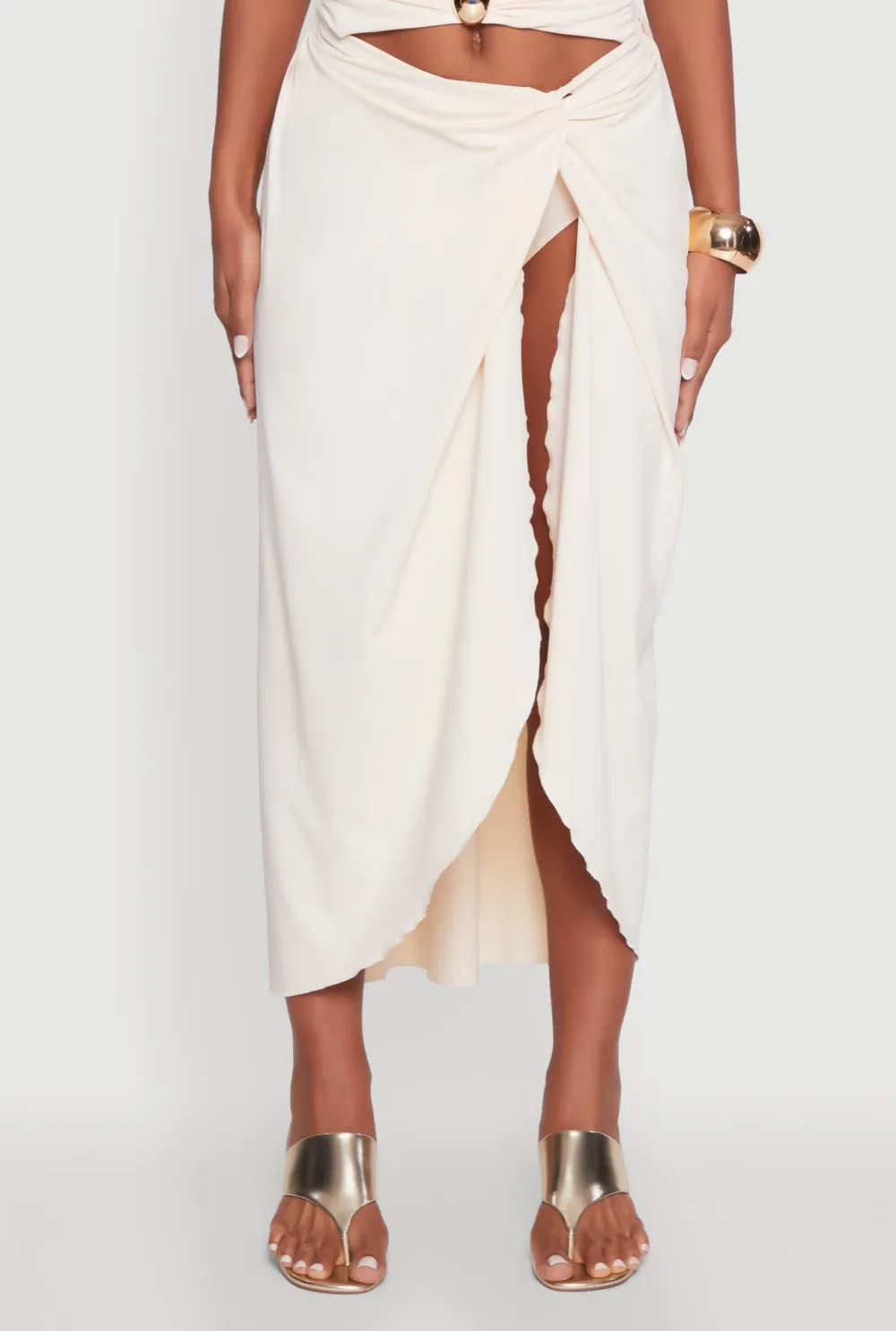 High Slit Bikini Swimsuit Skirt