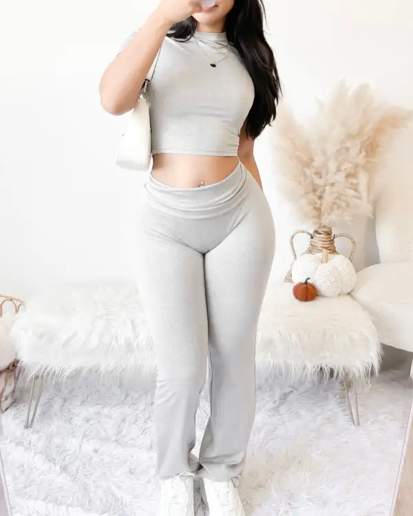 NEW COLOR! CATCH ME INSIDE LOUNGE SET (HEATHER GREY)