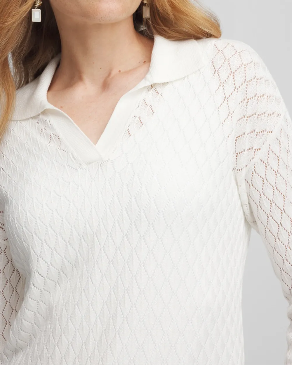 Collared V-Neck Pullover Sweater