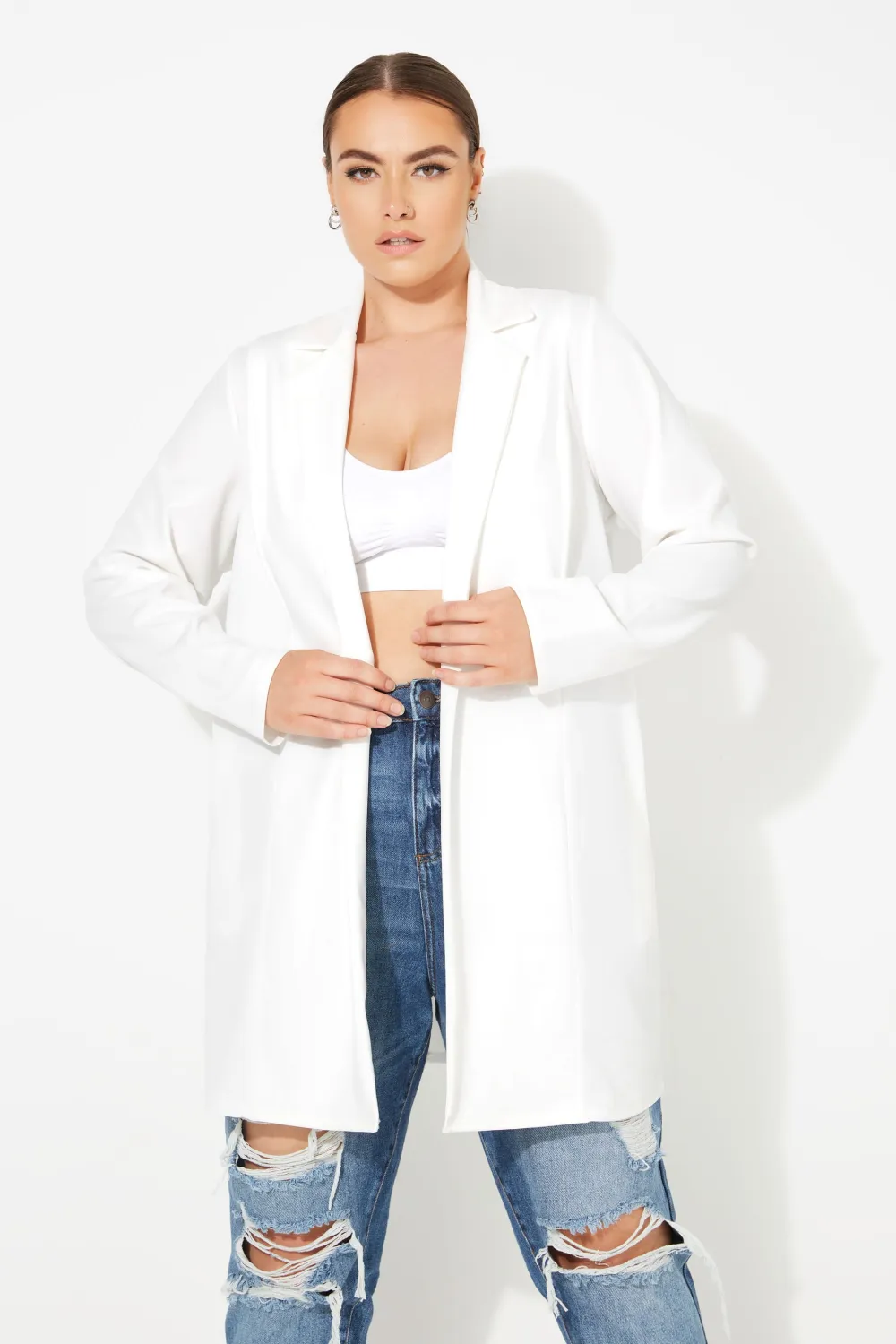 YOURS Curve Hot Pink Longline Blazer