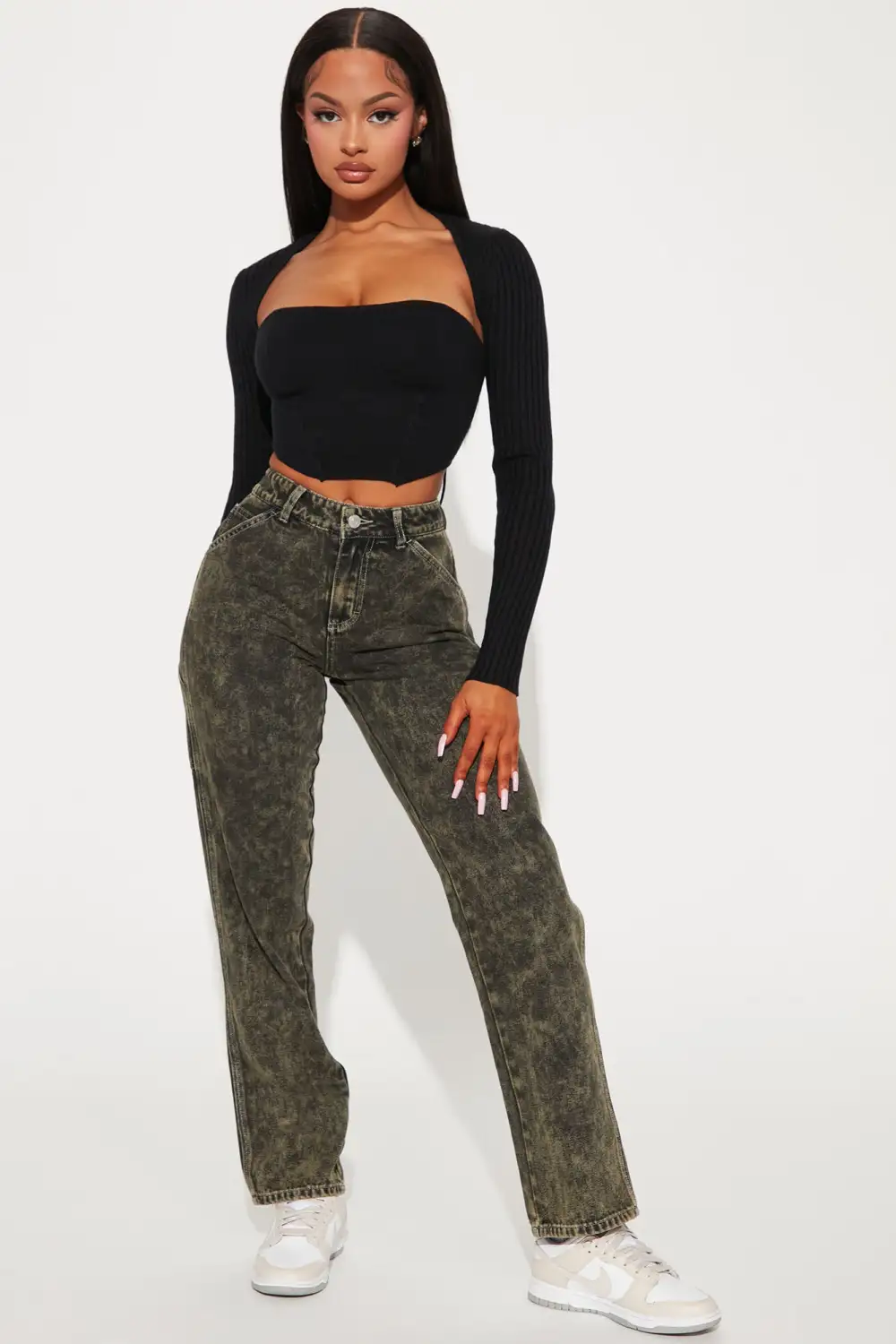 Sweet And Precious Sweater Shrug Set - Black