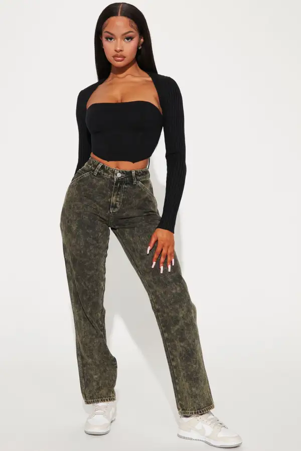 Sweet And Precious Sweater Shrug Set - Black