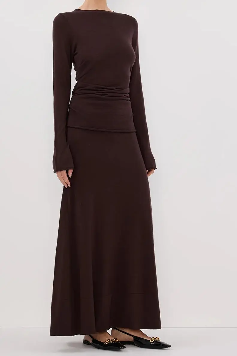 BITTER MERINO MAXI SKIRT