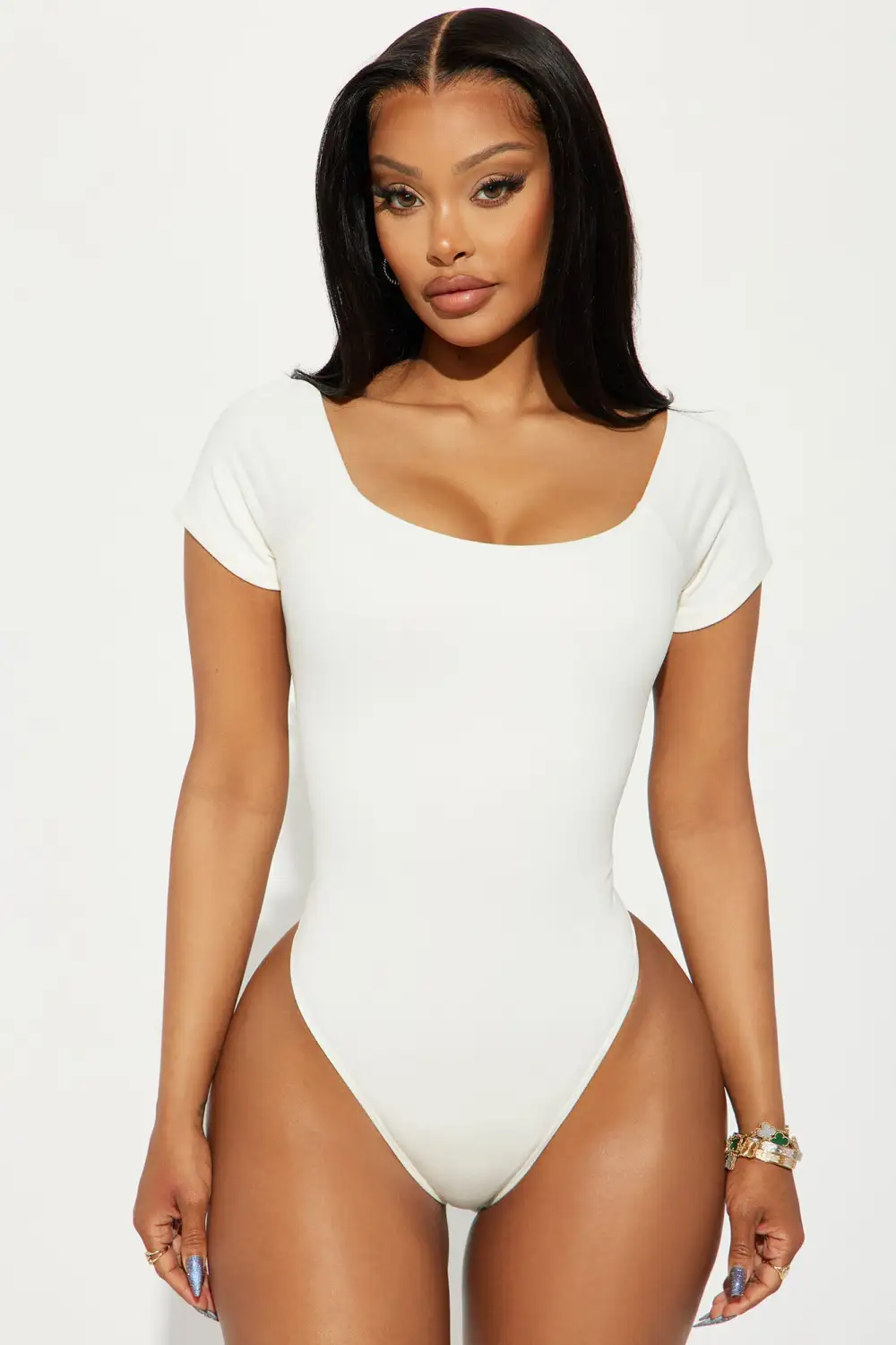 Michelle Short Sleeve Bodysuit - Off White