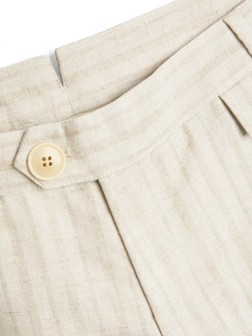 Sand Casual Style Cotton-Linen Trousers