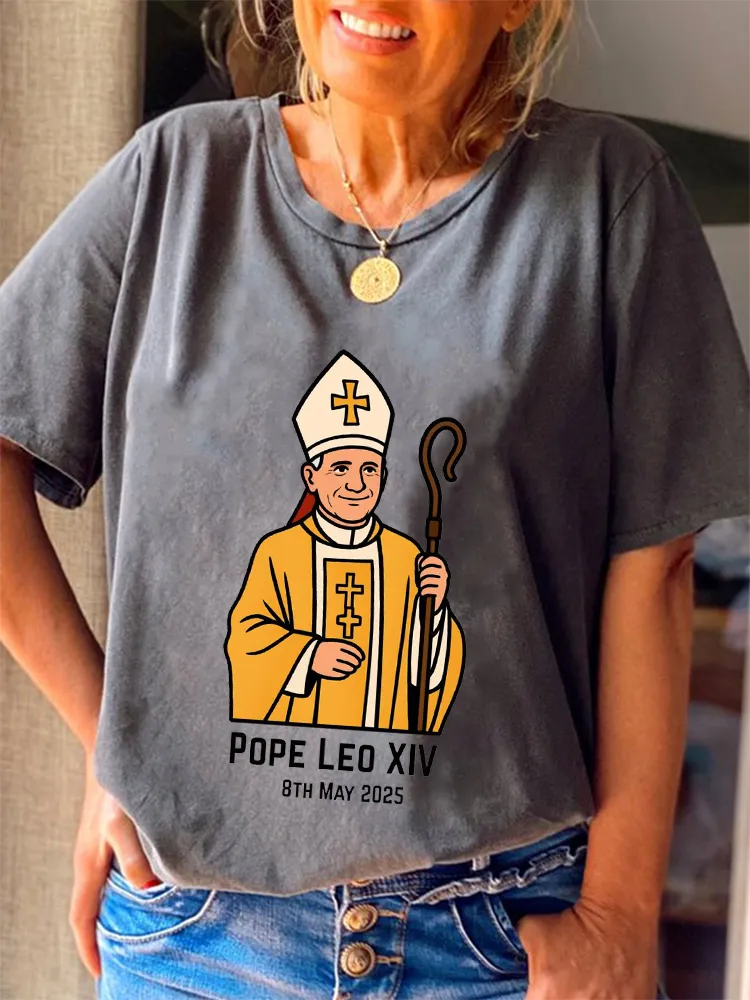 Women'S Pope Leo Xiv 8th May 2025 Round-Neck Short-Sleeved T-Shirt