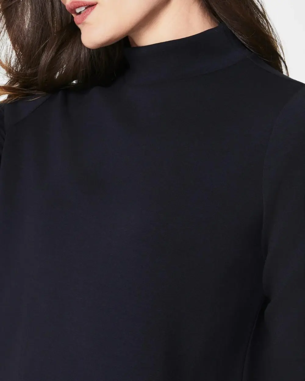 Plain Mock Neck Top