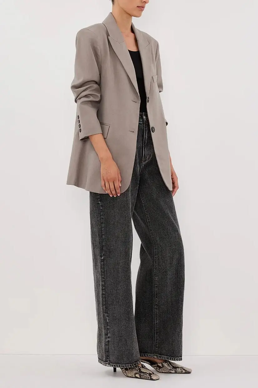 SMOKE OVERSIZED BOYFRIEND BLAZER