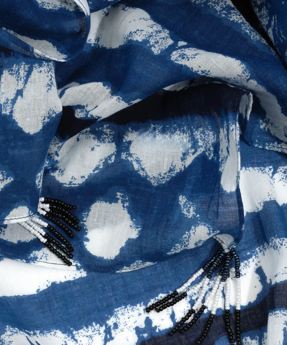 Indigo Print Casual Style Wrap