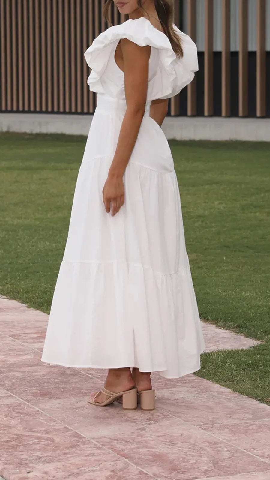 Fluffy Ruffle Tiered Maxi Dress