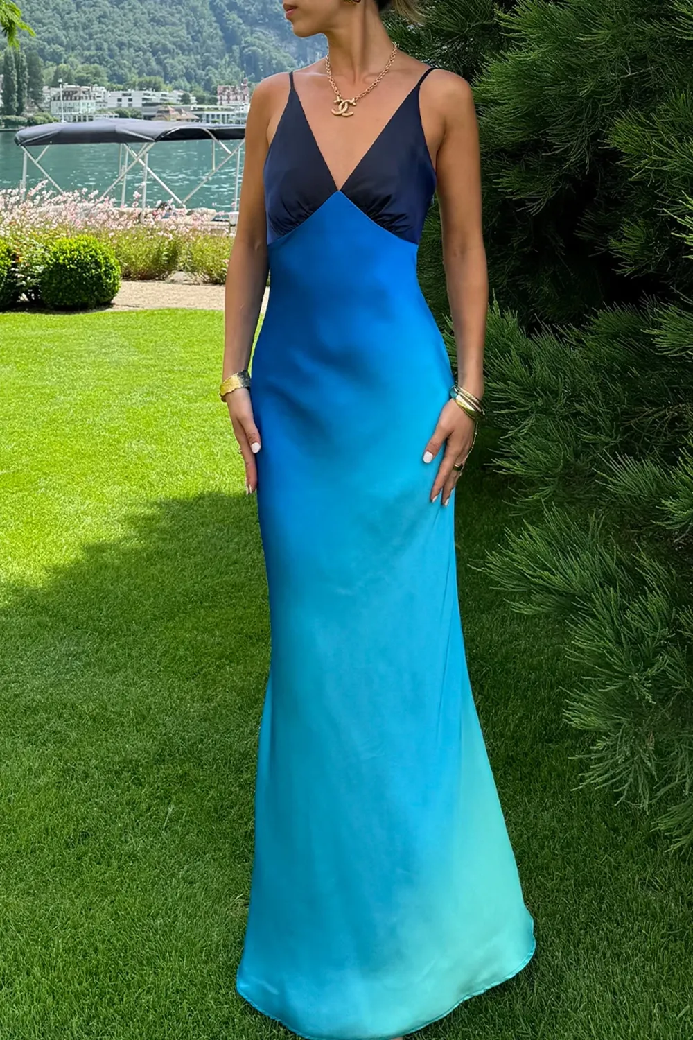 Luxury Silk Banquet Long Dress