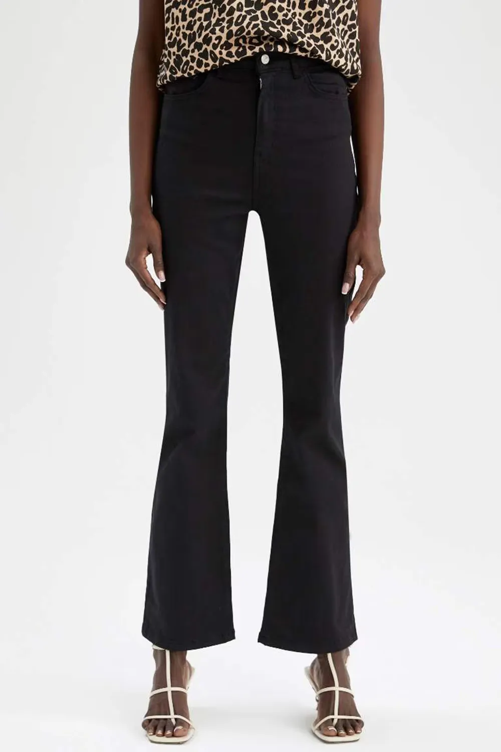 Flared Gabardine Trousers
