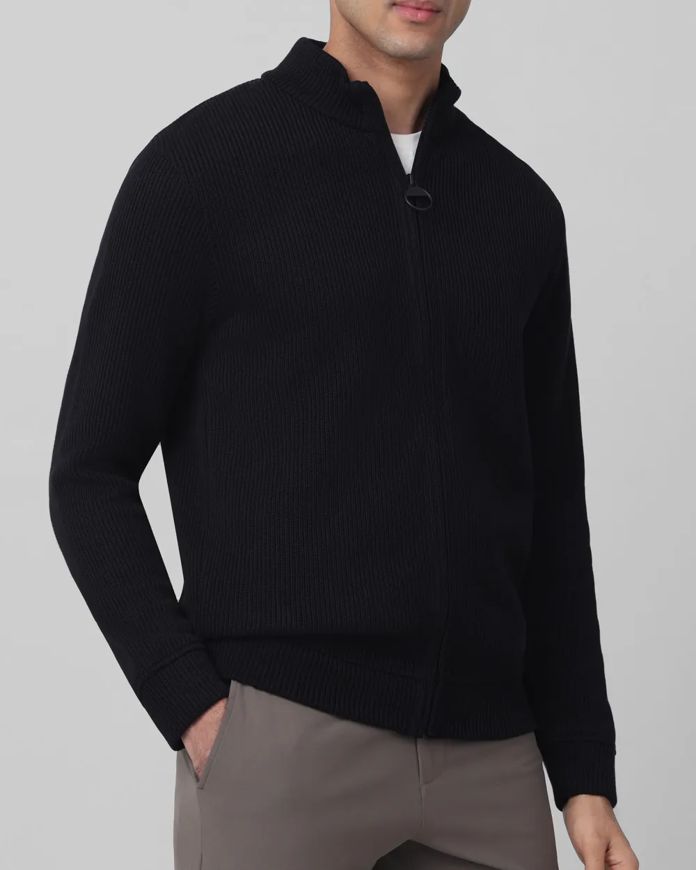 Comfortable Soft Daily Slim Black Sweater