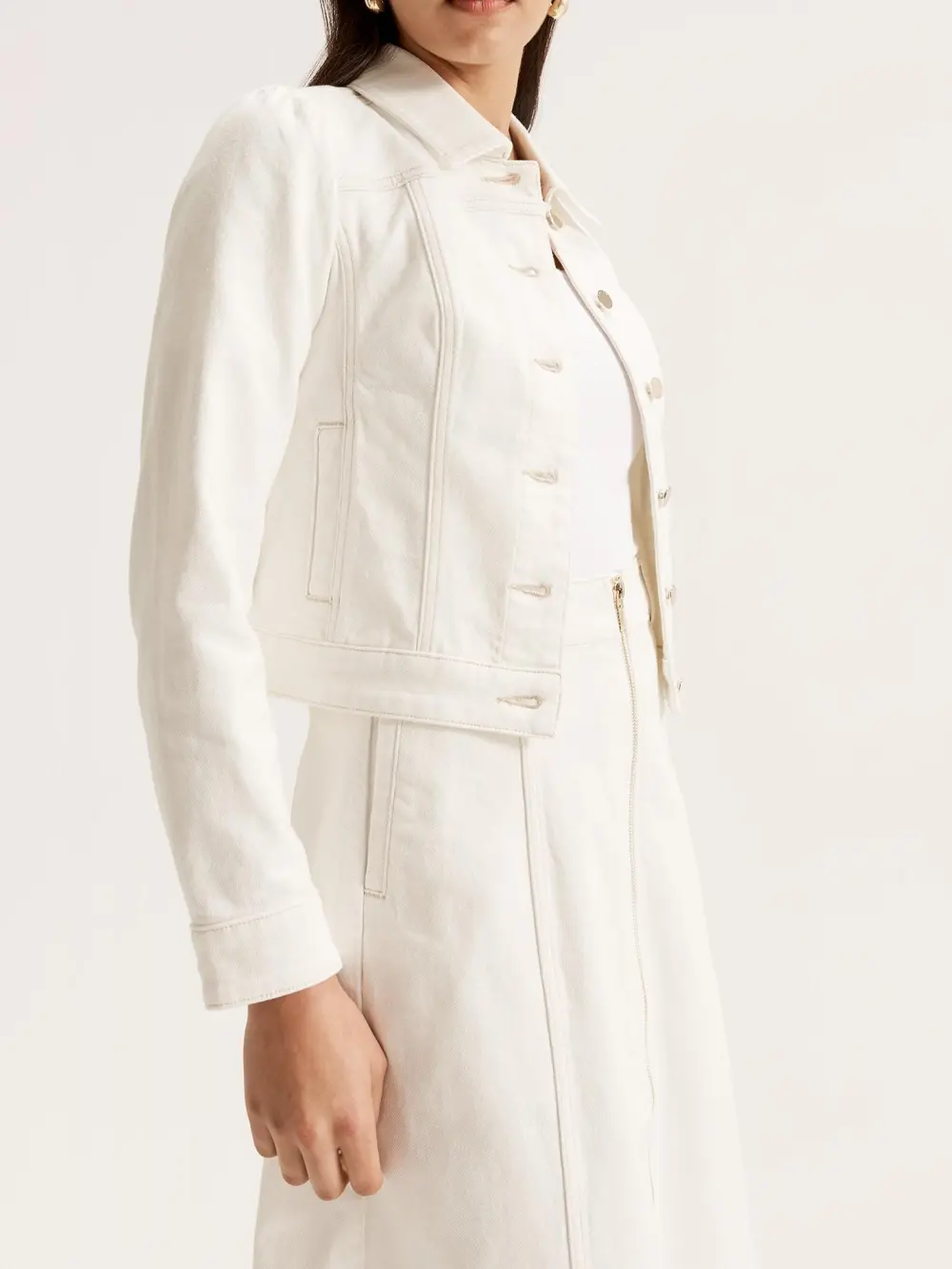 White Casual Denim Jackets