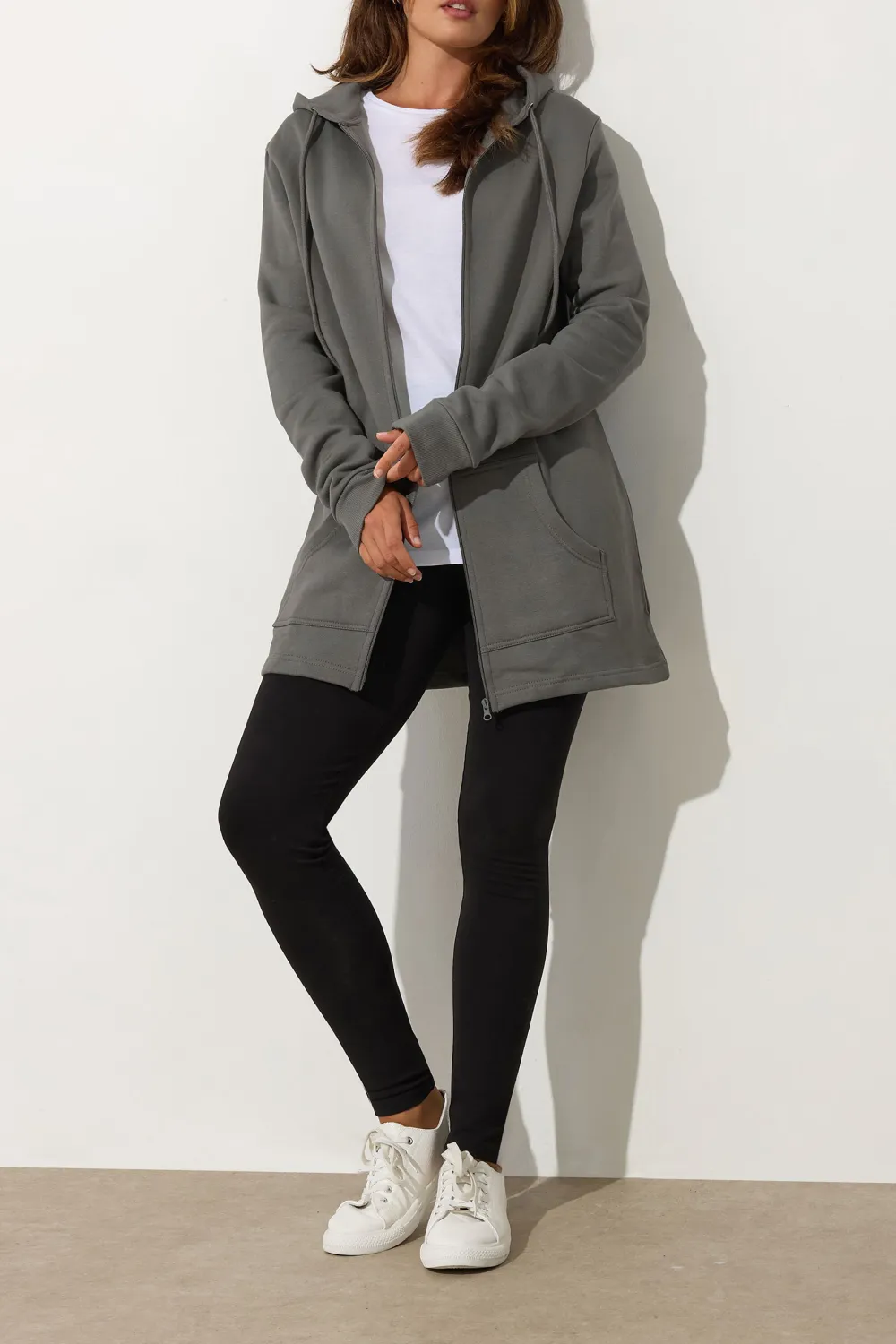 Drawstring Hat With Pocket Jacket