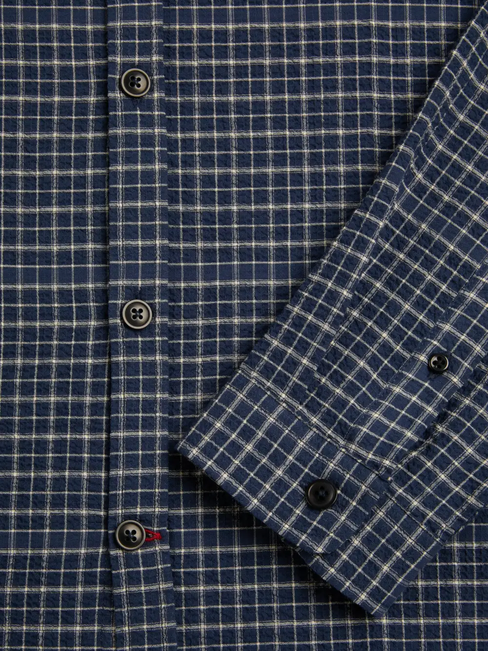 Cotton-Crepe Shirt Priory Navy