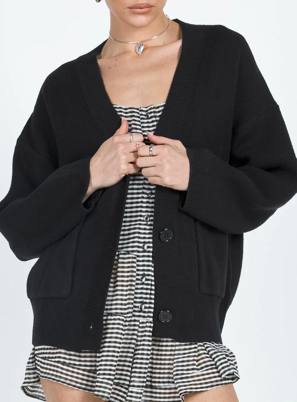 Drop shoulder Cardigan Cream