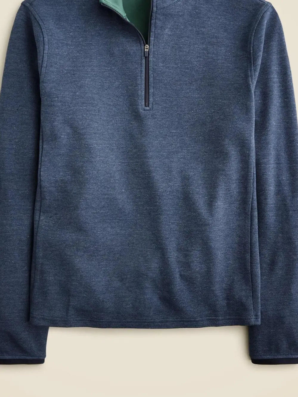 Blue Quarter Zip Men's Casual Sweatshirt