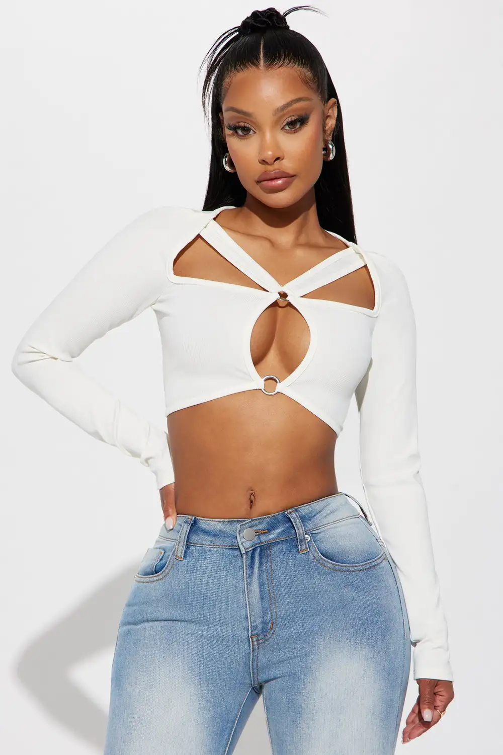 On My Love Cut Out Top - Ivory