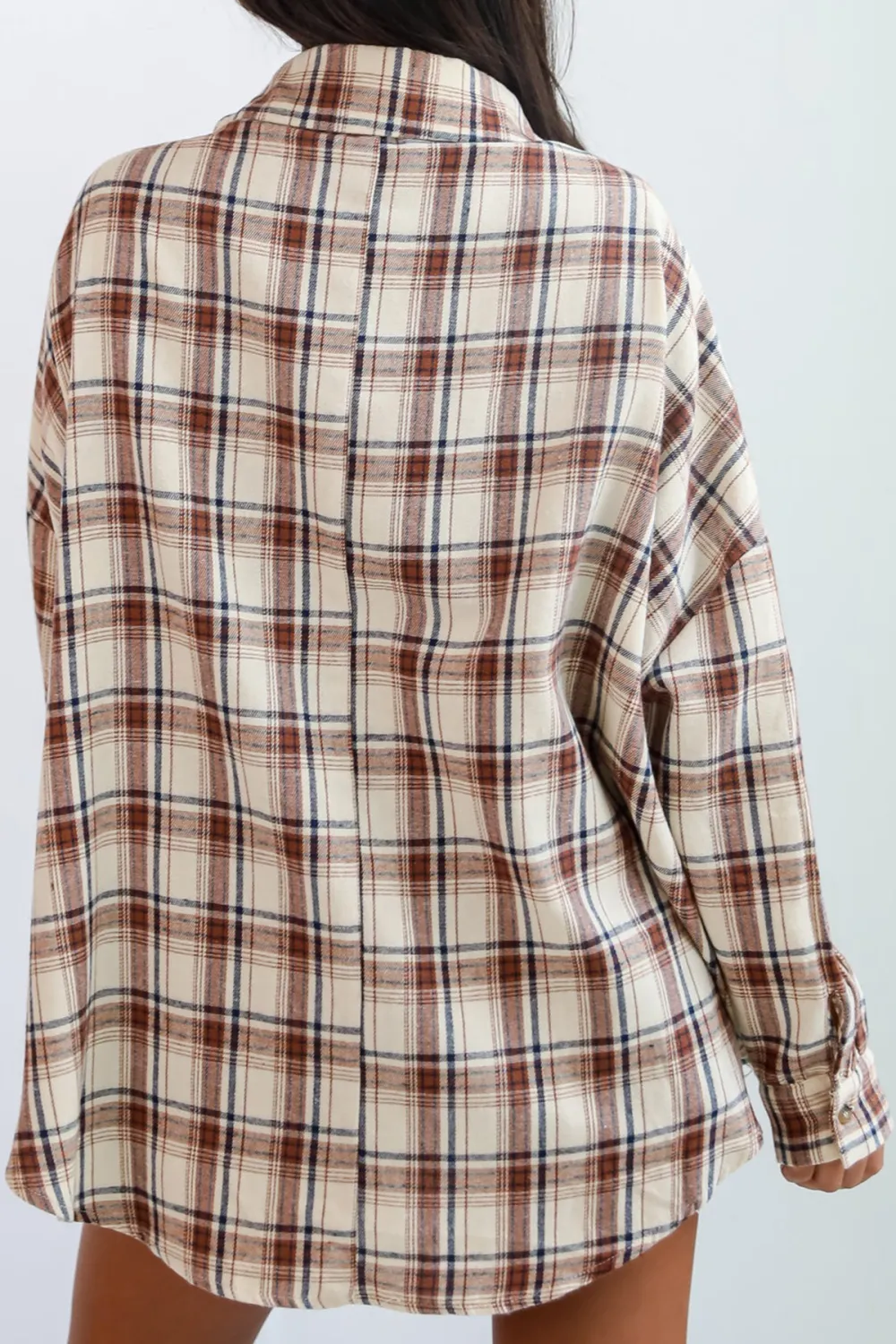 Adorably Classic Beige Plaid Flannel