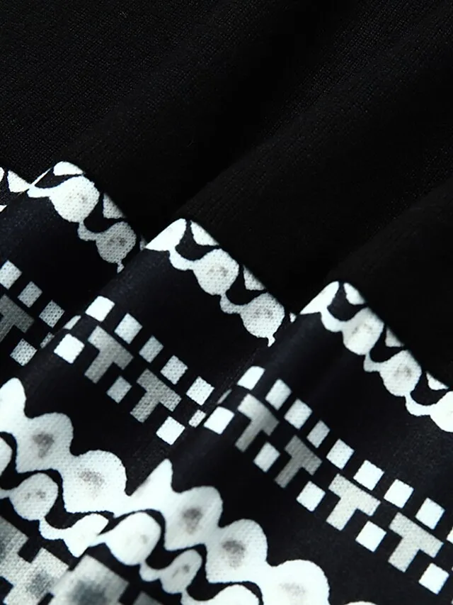 Women‘s Casual Dress Shift Dress Short Mini Dress White Black Gray Wine Long Sleeve Polka Dot Color Block Geometric Print Fall Winter Crew Neck Casual Modern 2023 S M L XL XXL 3XL