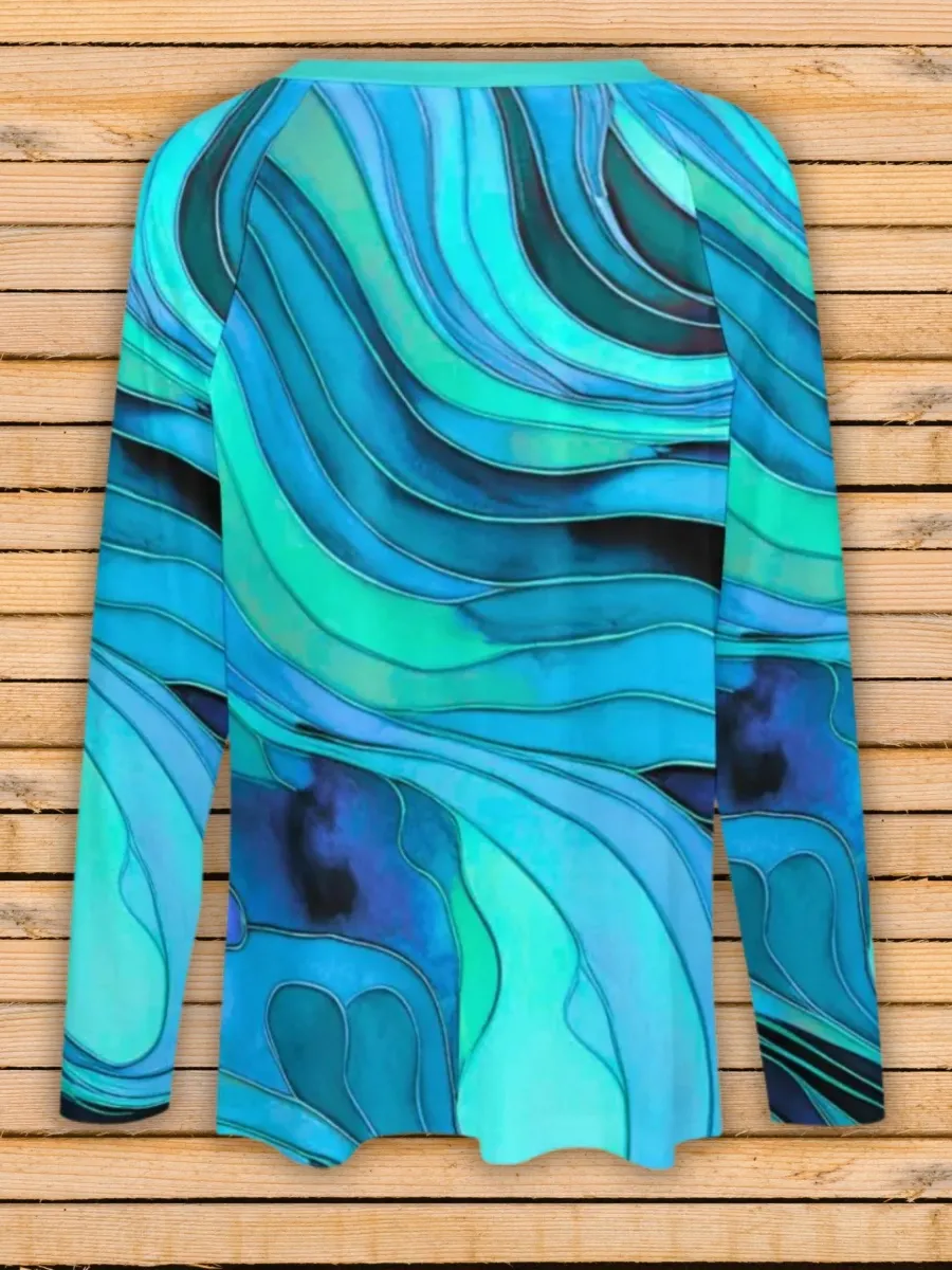 Abstract Fluid Print T-Shirt