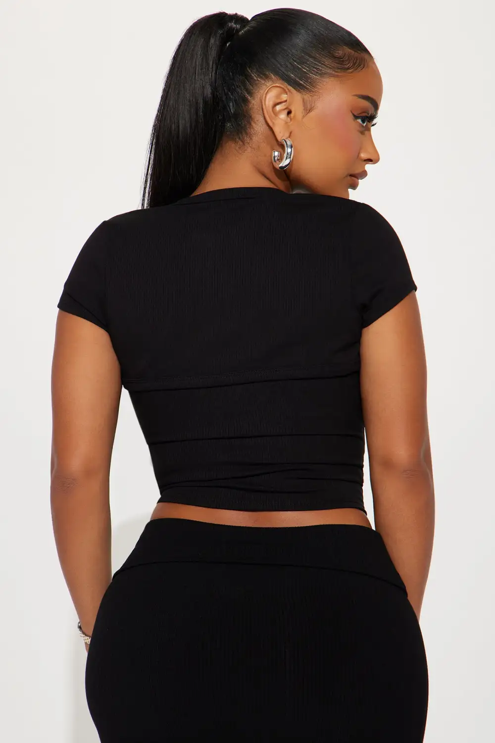 Valerie Snatched Top - Black