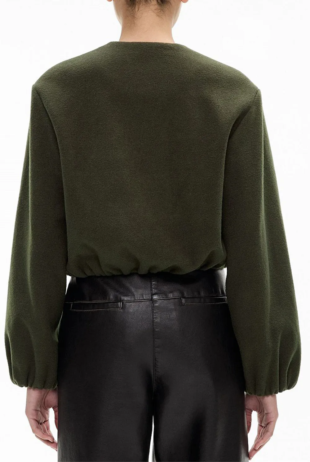 Fur Puff-Sleeve Jacket