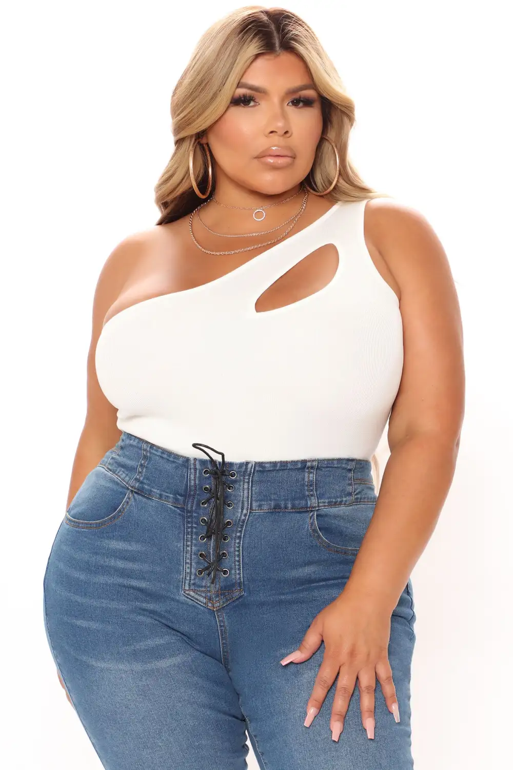 Carlie One Shoulder Bodysuit - Off White
