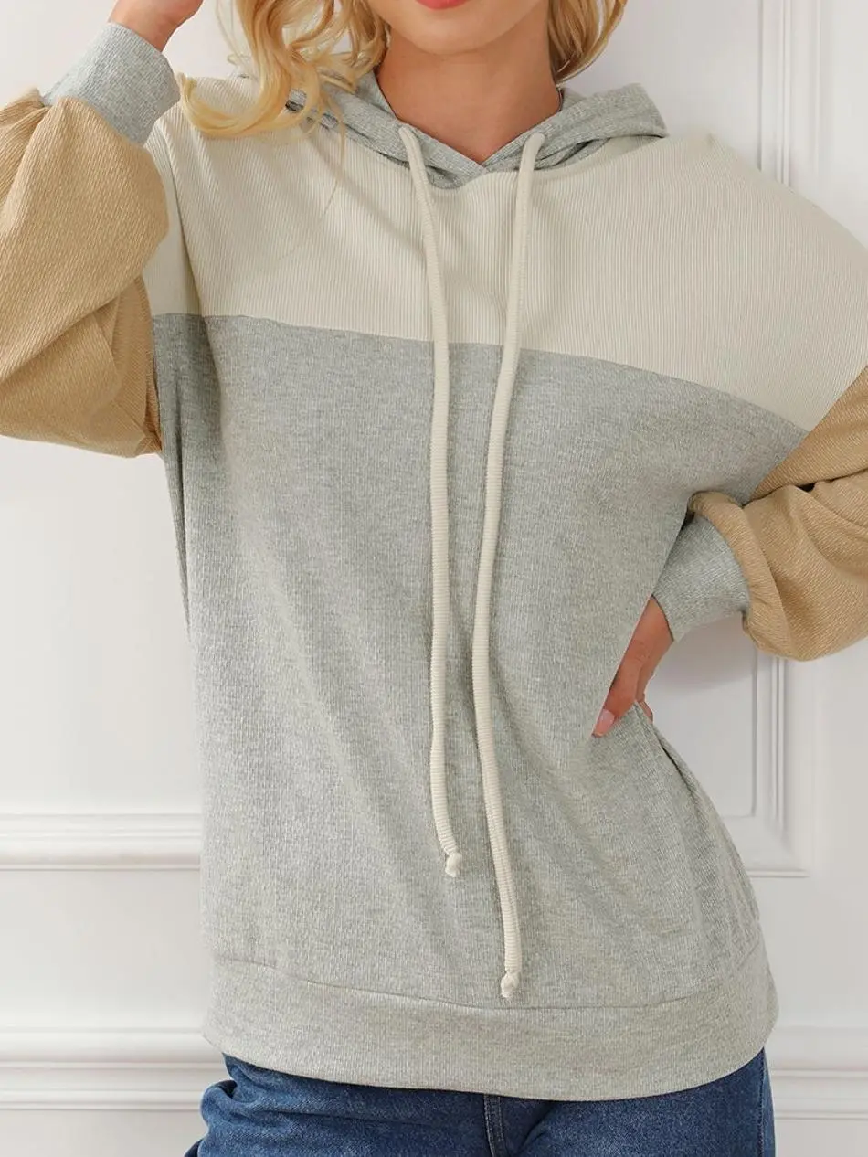 Casual Simple All-Match Light Gray Hoodie