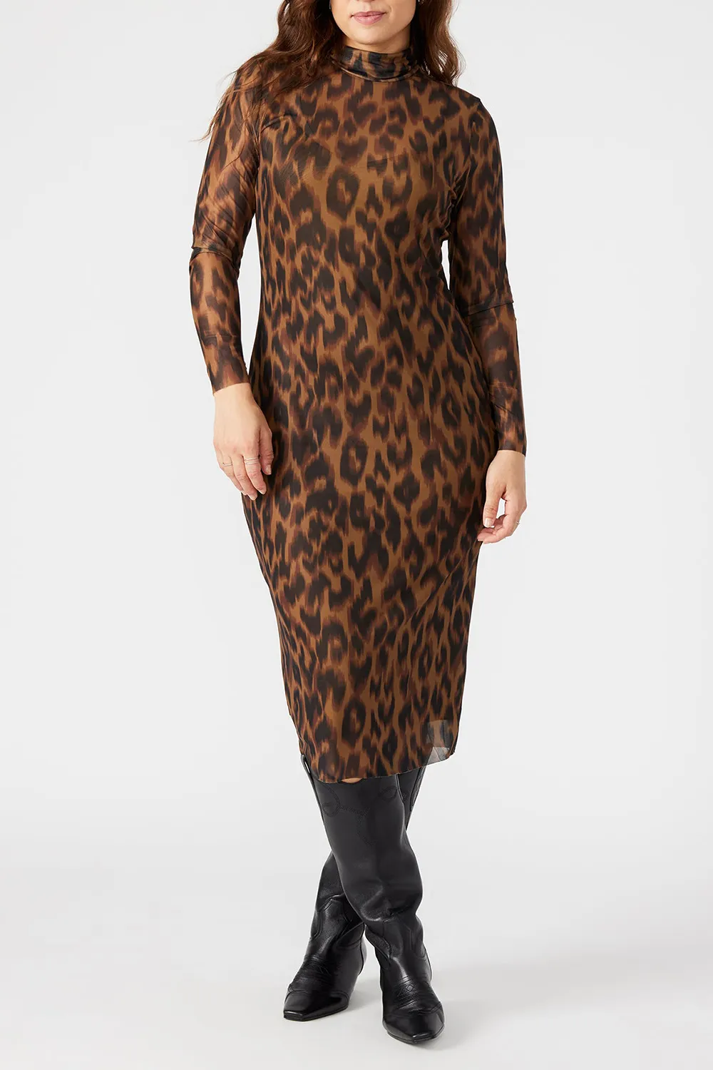 EFFORTLESS DRESS LEOPARD