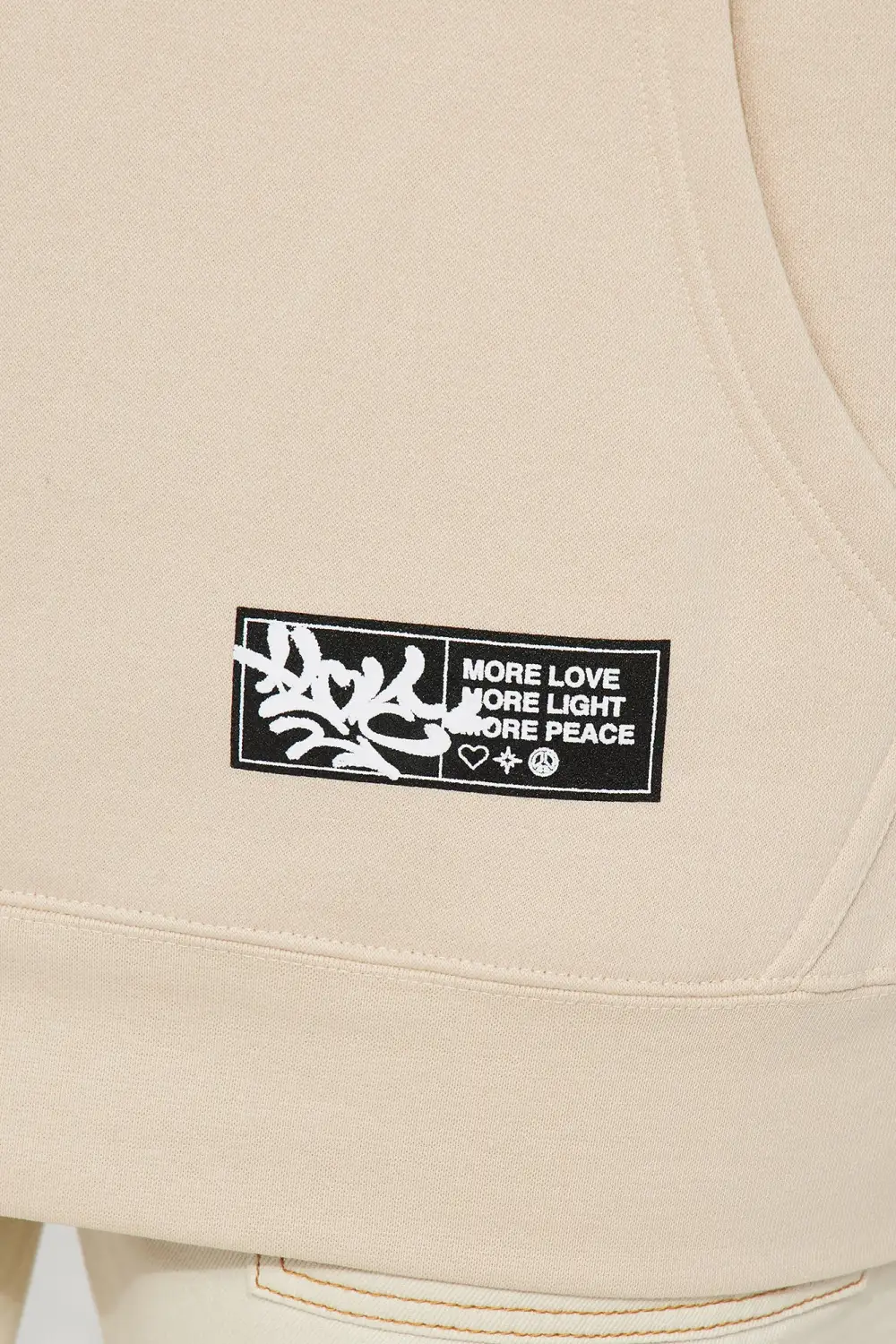 Love More Graphic Hoodie - Taupe