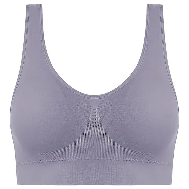 Underwear Women's Plus Size Deep U Comfortable Beauty Back Yoga Vest with Pads No Steel Ring Gathered Shock-proof Sports Bra