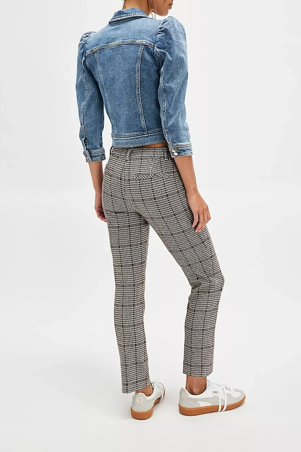 Slim Fit Checkered Pants