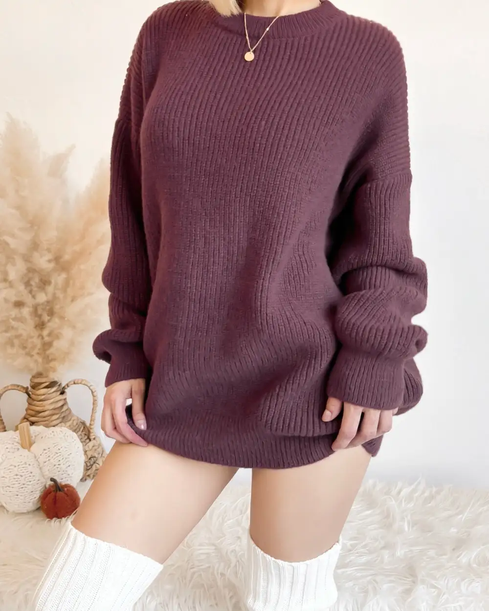 VINTAGE INSPIRED: ASPEN OVERSIZED KNIT SWEATER