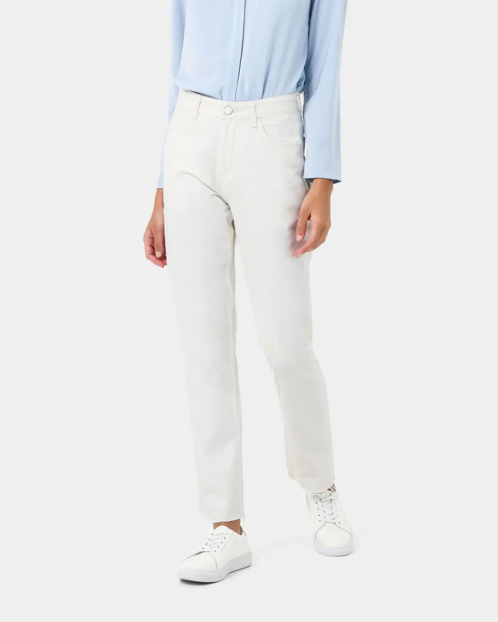 Frayed Mid to High Rise Washing Jean