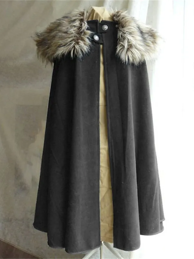 Women's Coat Cloak / Capes Street Daily Going out Fall Winter Long Coat Regular Fit Warm Breathable Casual Jacket Long Sleeve Solid Color Fur Trim Black Navy Blue Blue