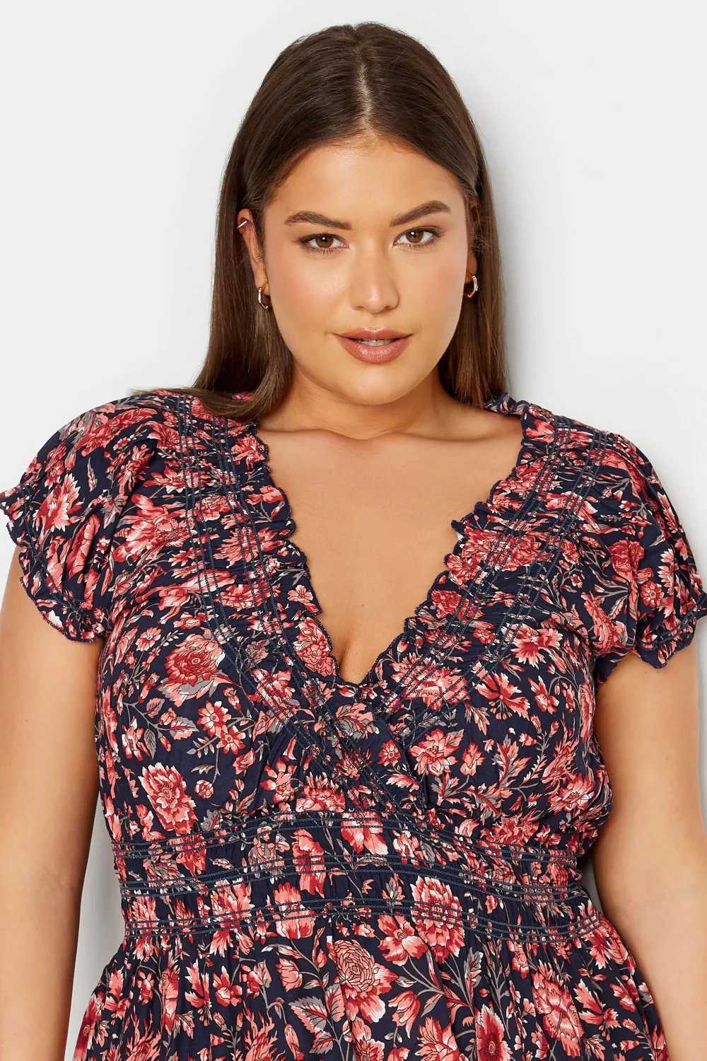 LTS Tall Red Floral Maxi Dress