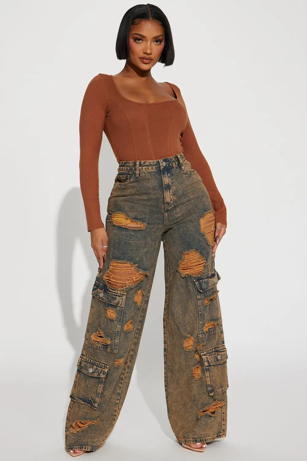 Have It All Long Sleeve Tee - Brown