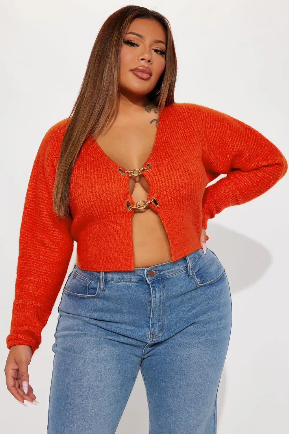 Qiana Cardigan - Orange