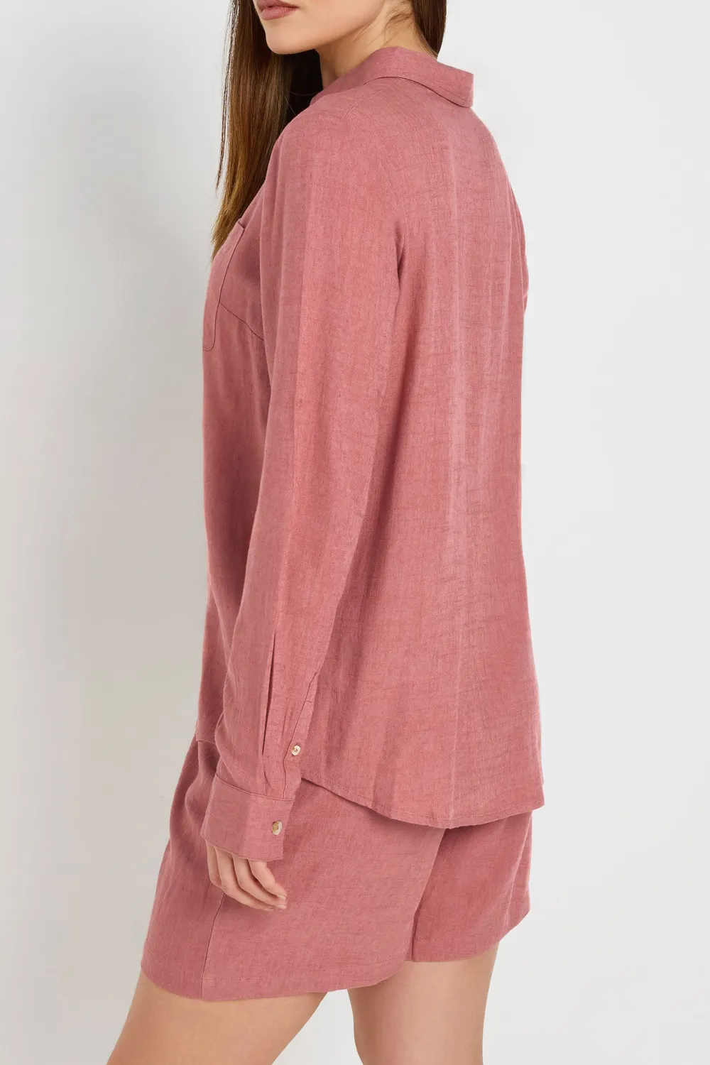 Front Patch Pocket Solid Color Shirt