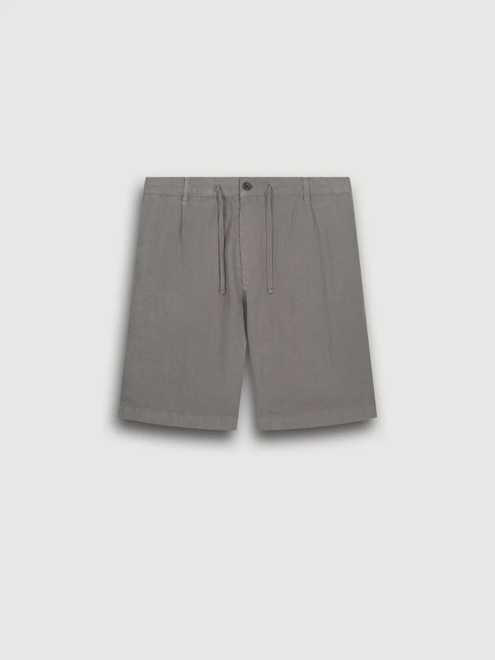 Men's Army Green Linen Shorts