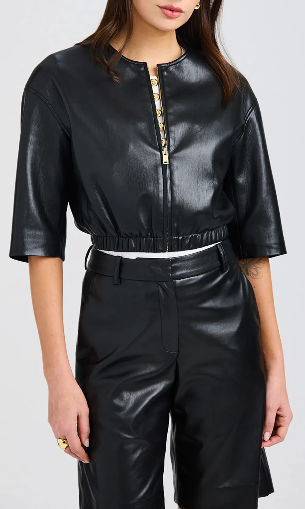 Vegan Leather Bomber